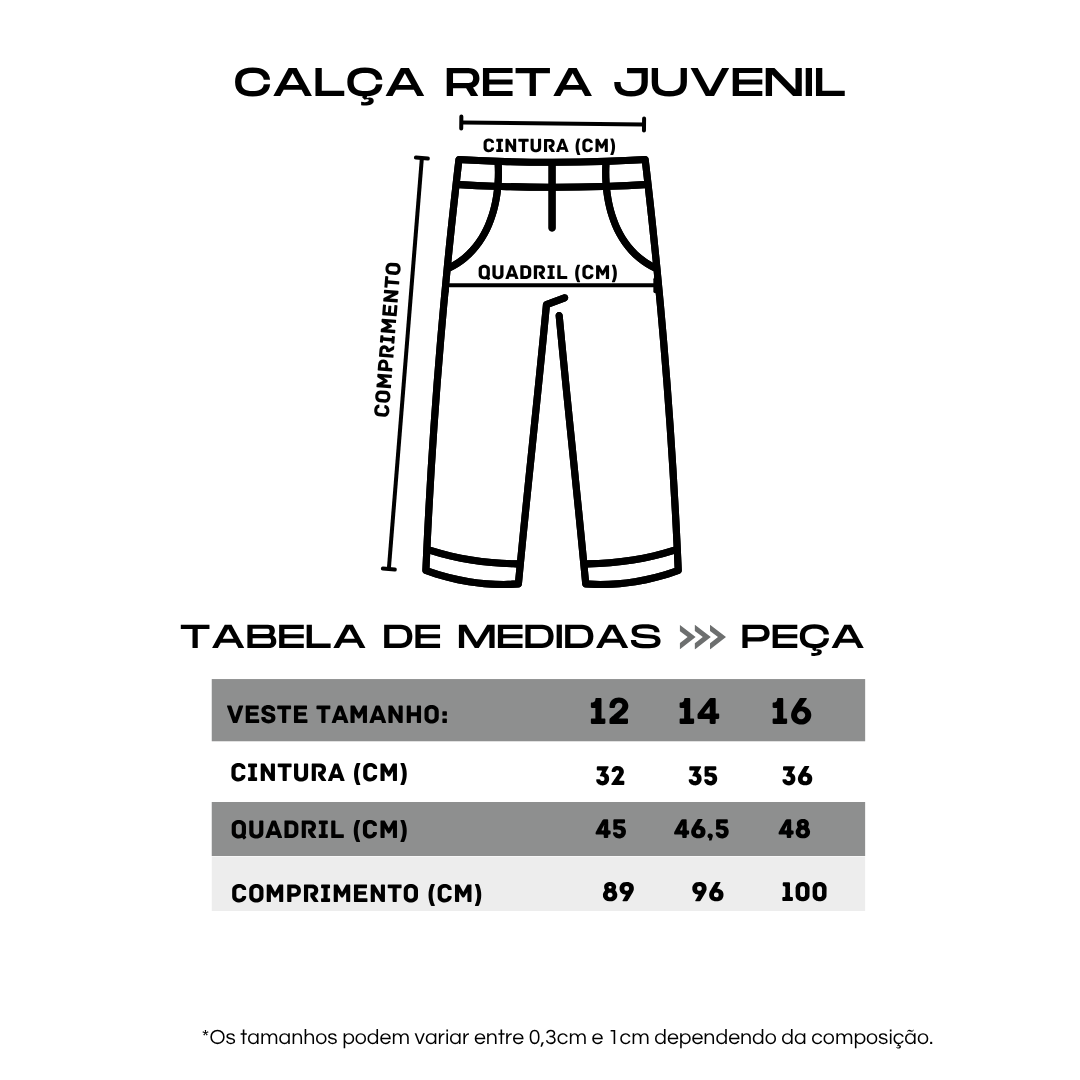 CALÇA JUVENIL ELAST STRAITH CARGO/DELAVE JOHN ROGER