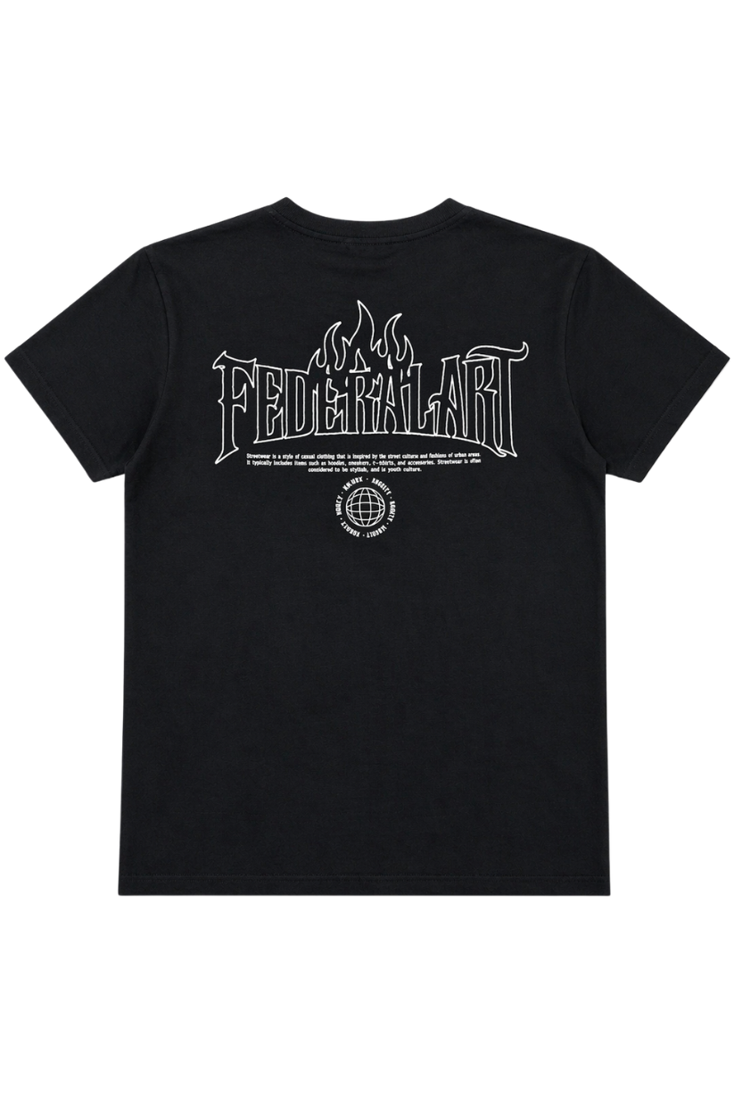 CAMISETA MC JUV 17324 FEDERAL ART PRETO