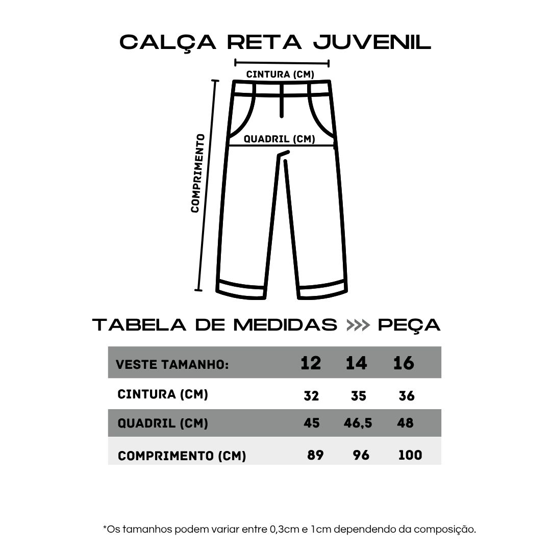 CALCA ELASTICO STRAIGHT JUVENIL USED SUJINHO JOHN ROGER