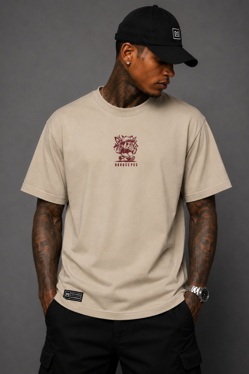 CAMISETA MANOS CAPS OVERSIZED FIRE EVENT
