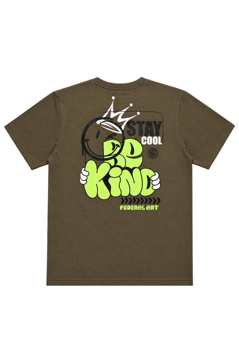 CAMISETA MC JUV 17211 FEDERAL ART MARROM