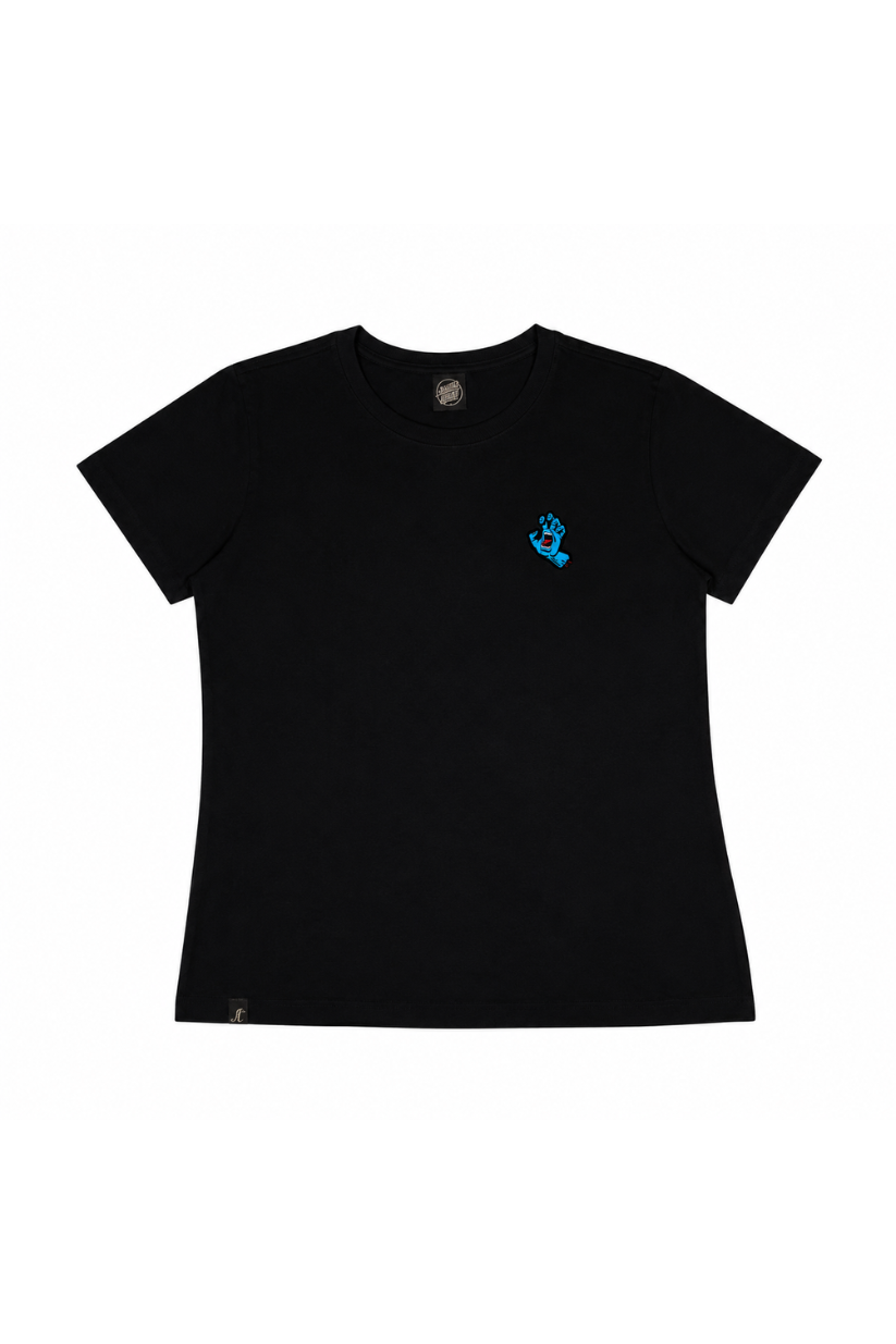 T-SHIRT FEMININA SCREAMING HAND CHEST SANTA CRUZ