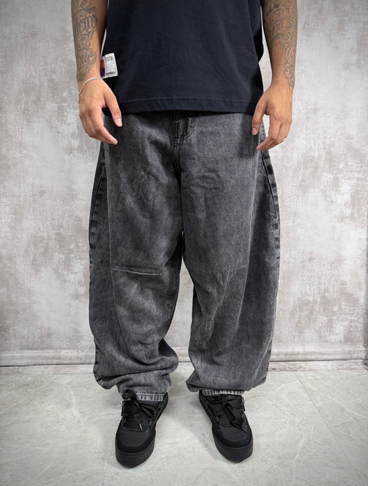 CALÇA JEANS BARREL BLACK STONADO