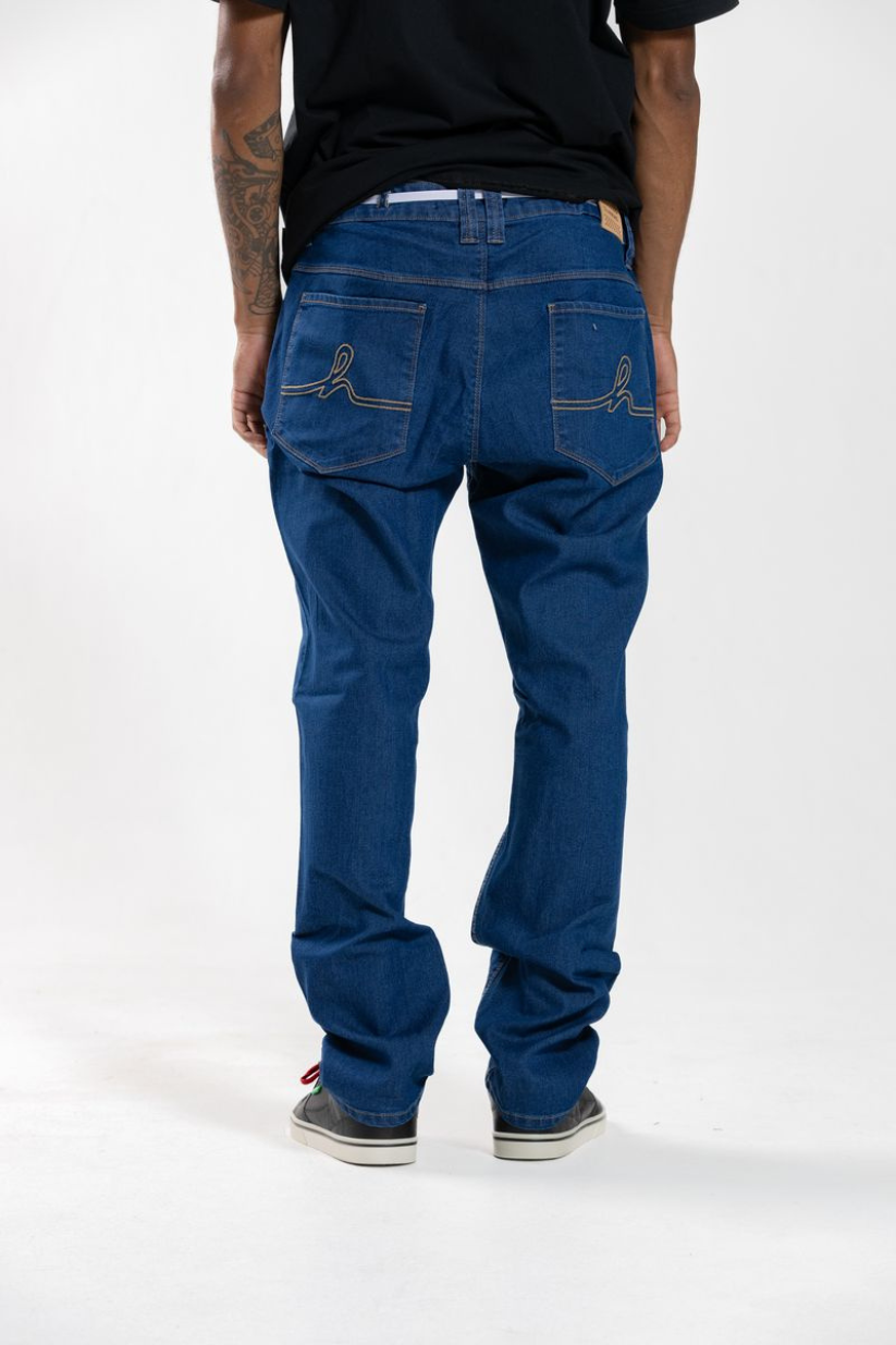 CALCA JEANS AZUL ESCURO REGULAR -- REGULAR HOCKS