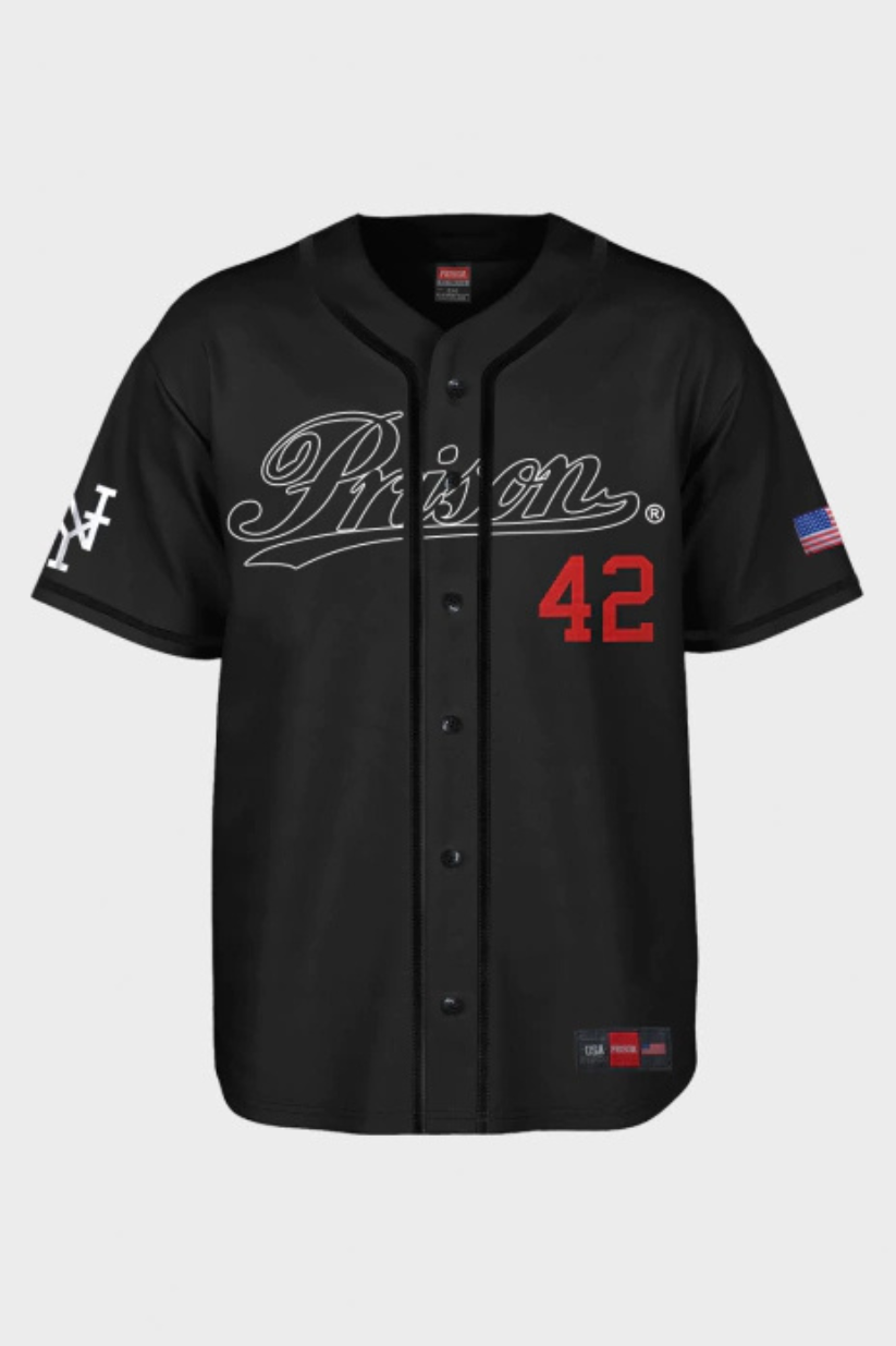CAMISETA DE BASEBALL PRISON NY 42 PRETO