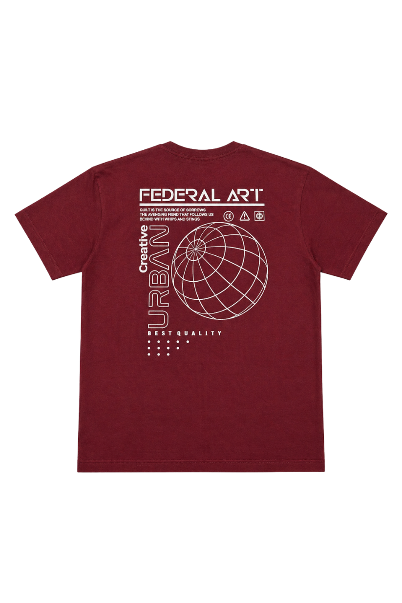 CAMISETA MC JUV 17313 FEDERAL ART BORDO