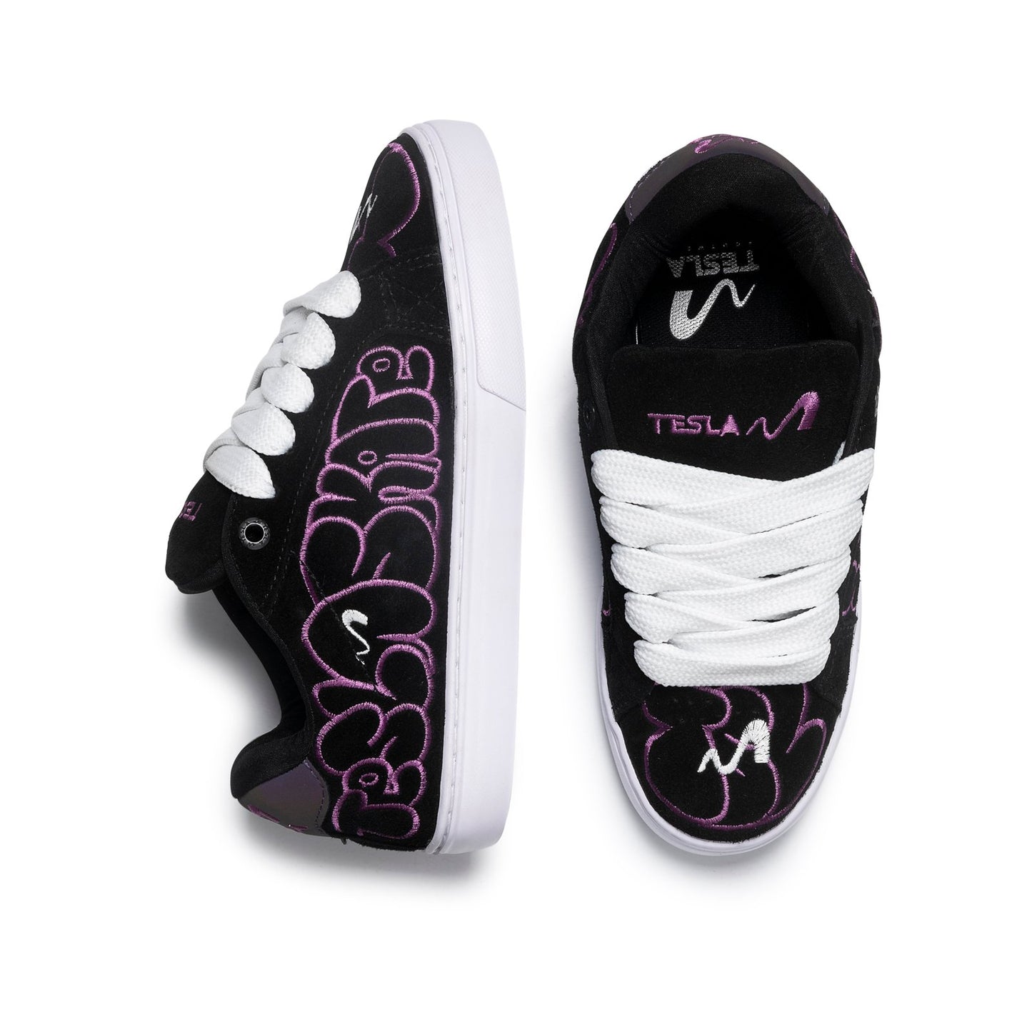 TÊNIS TESLA HERTZ - BLACK WHITE PURPLE