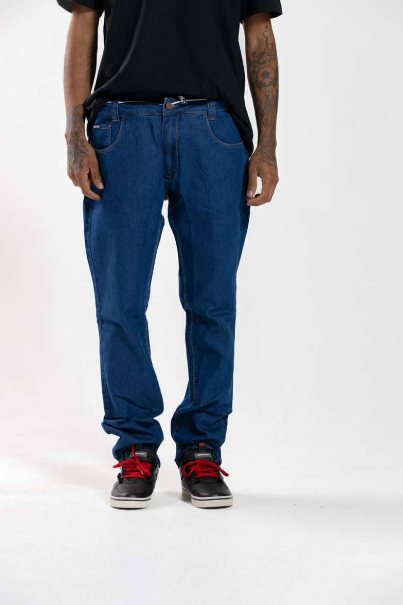 CALCA JEANS AZUL ESCURO REGULAR -- REGULAR HOCKS
