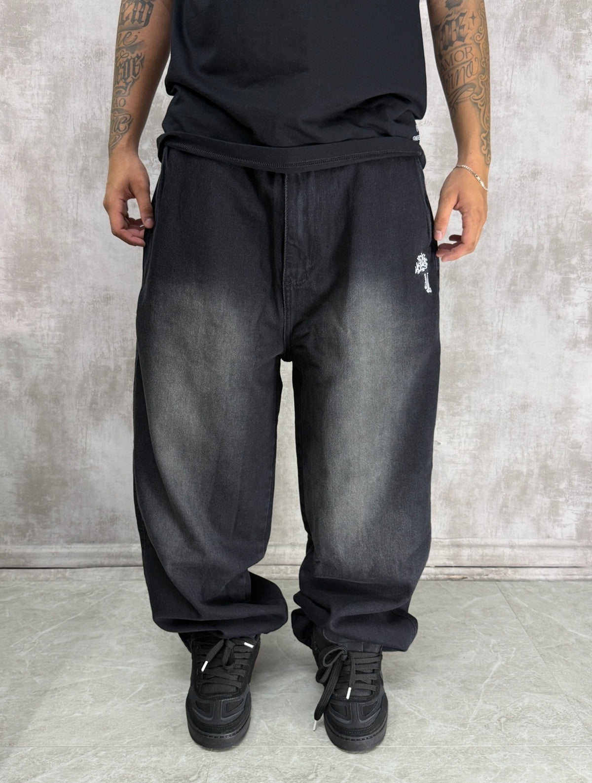 CALÇA JEANS BAGGY COLLAB MASSAKI BIG PLUS SIZE