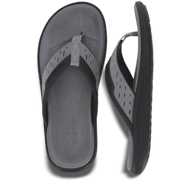 CHINELO OLYMPIKUS CARAIVA AD CINZA ESCURO/PRETO  GF