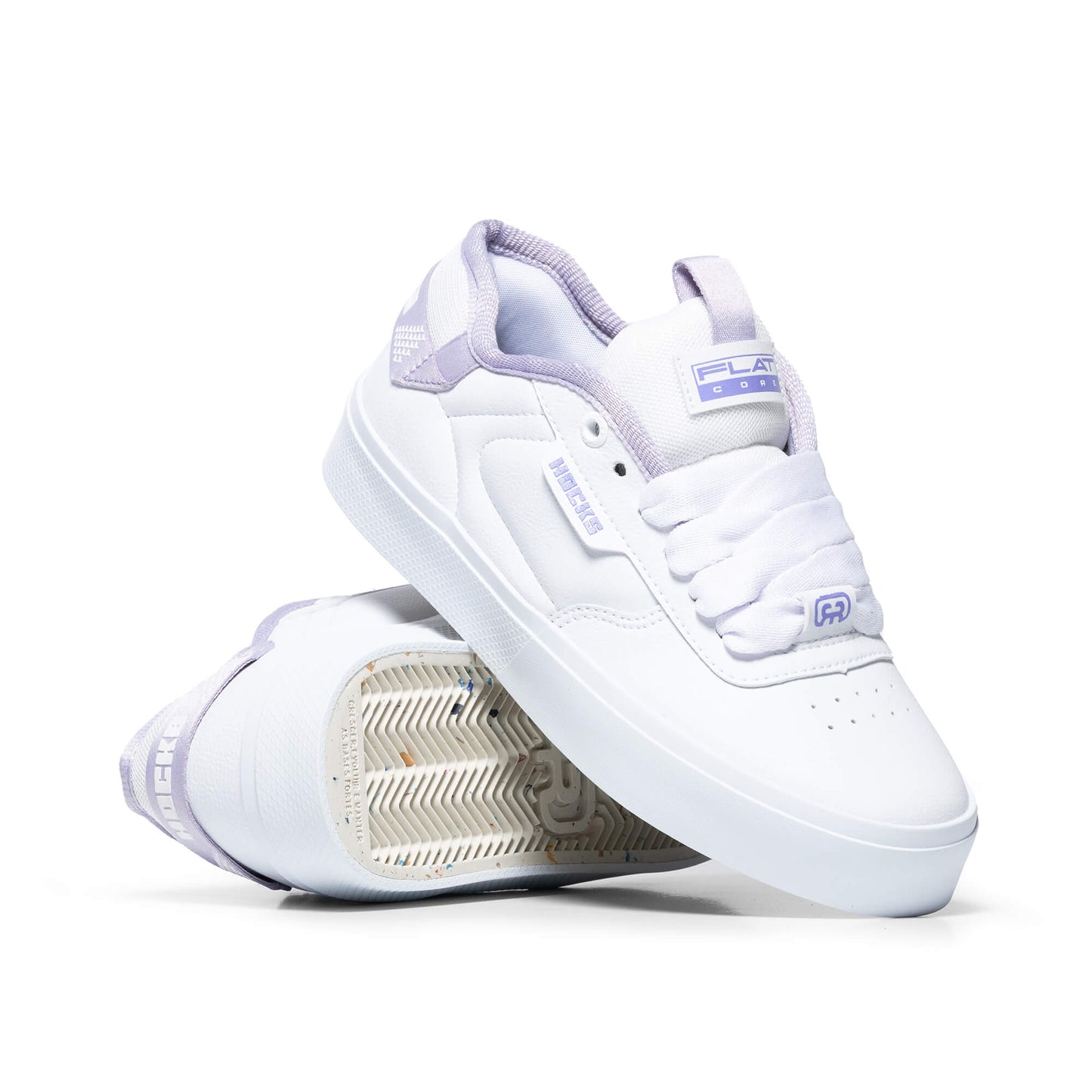 TENIS HOCKS FLAT CORE BRANCO LILAC