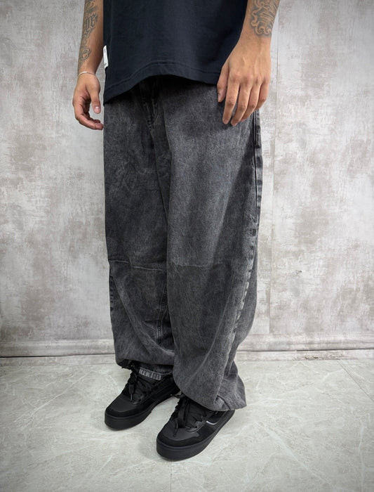 CALÇA JEANS BARREL BLACK STONADO