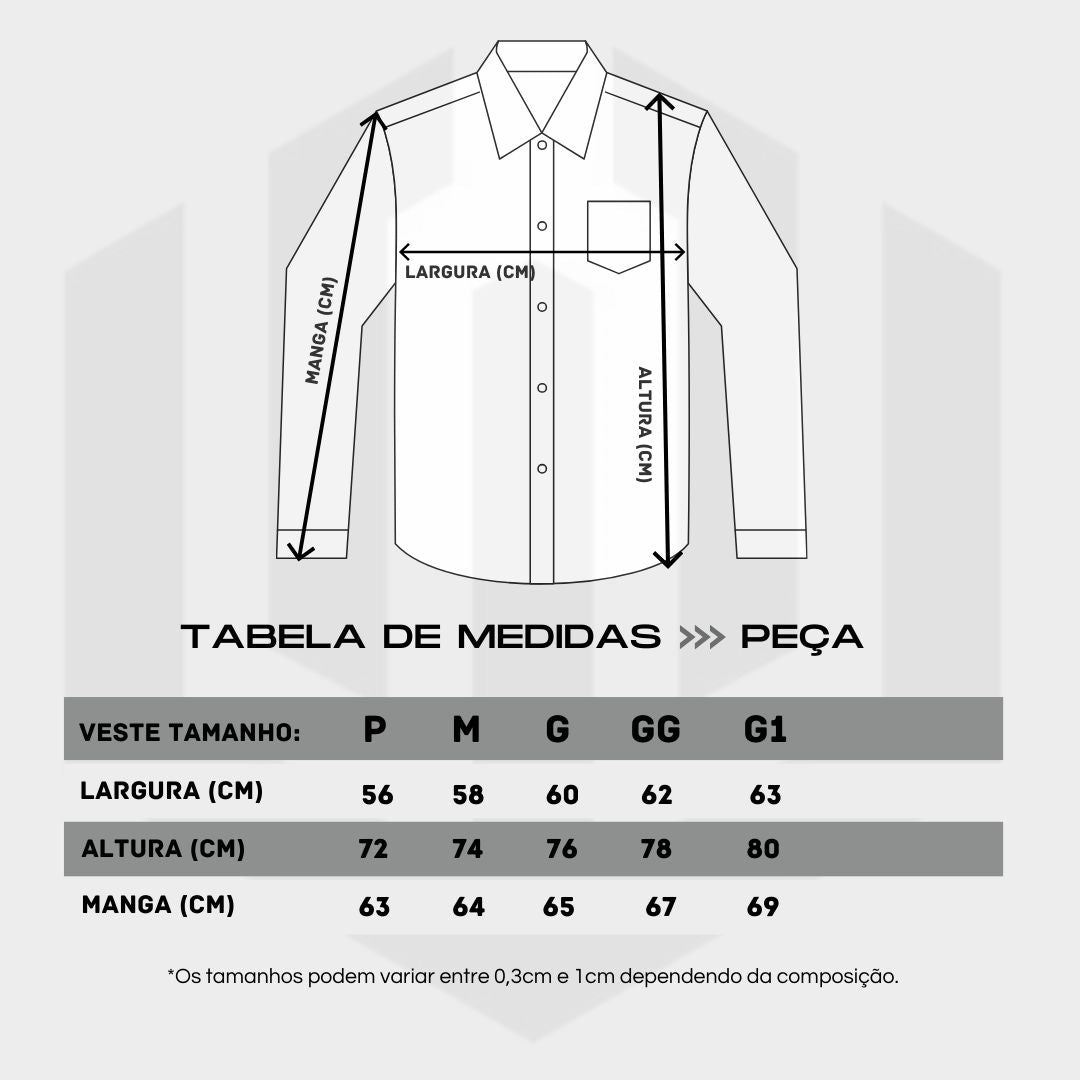 CAMISA OVER MANGA LONGA SARJA LINHO JOHN ROGER