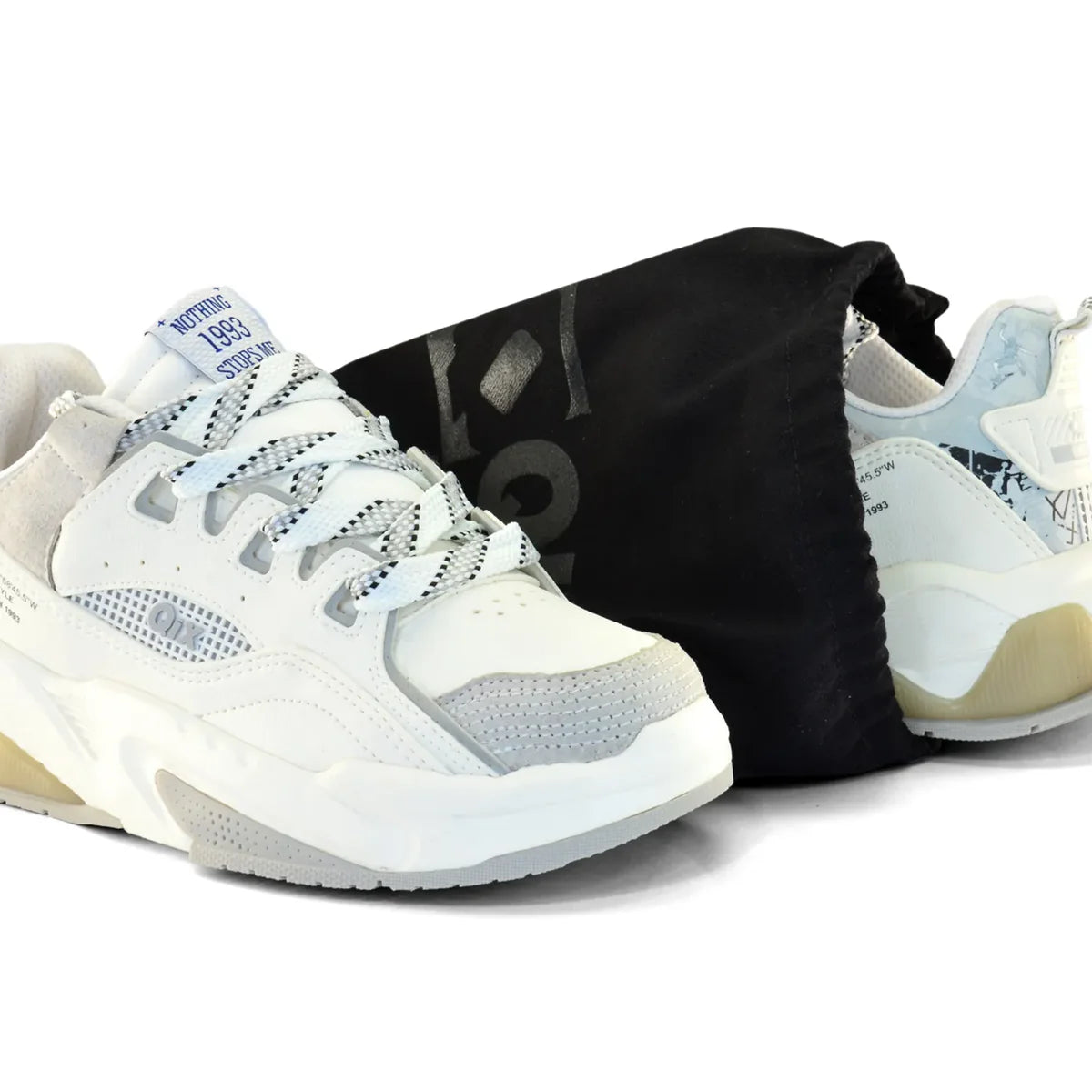 TENIS FEAT AD MASC SINTETICO SOLA TR/PVC QIX 52020025 BRANCO/CINZA