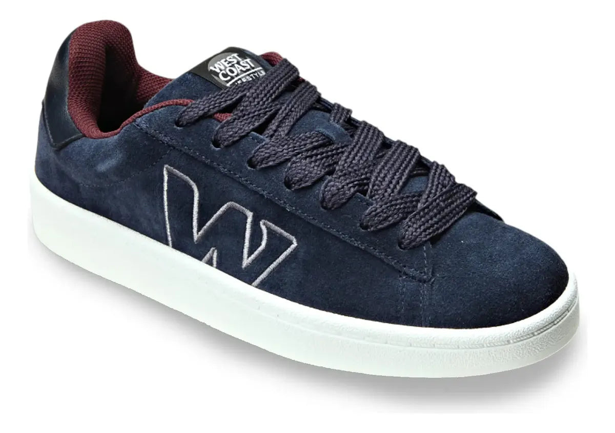 TENIS WEST COAST COURO 10 WC-65 VINTAGE SUEDE NAVY/WINE/WHITE 313032