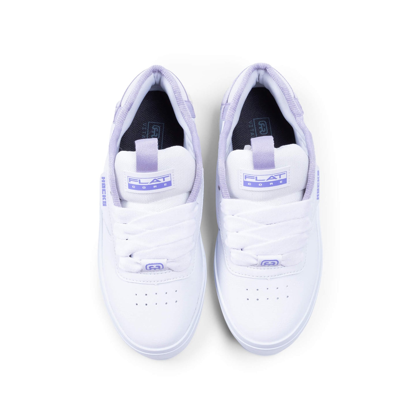 TENIS HOCKS FLAT CORE BRANCO LILAC