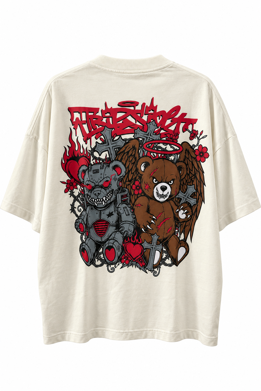CAMISETA TRIP SIDE OVERSIZED PREMIUM MALHÃO URSOS