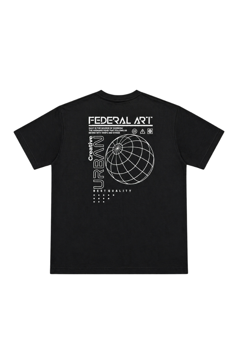 CAMISETA MC JUV 17313 FEDERAL ART PRETO