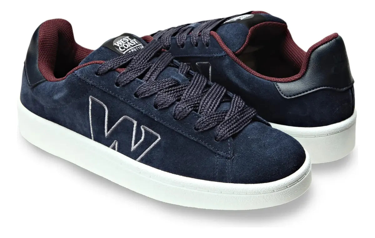 TENIS WEST COAST COURO 10 WC-65 VINTAGE SUEDE NAVY/WINE/WHITE 313032