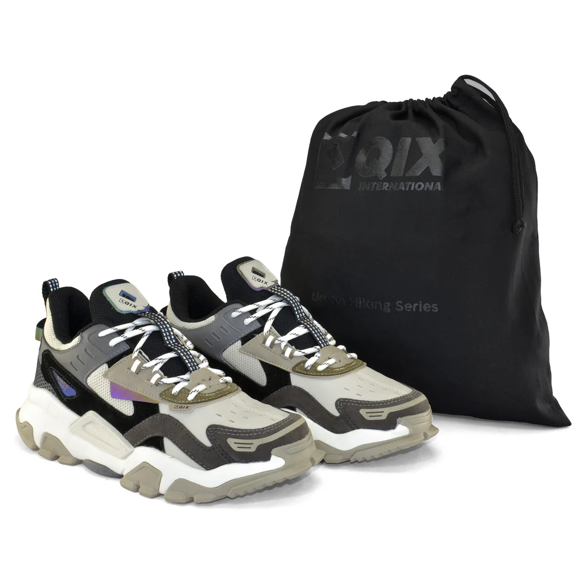 TENIS TREK AD MASC SINTETICO SOLA TR/PVC QIX 52020009 BEGE/GRAFITE