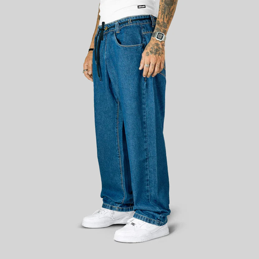 CALÇA ALIVE JEANS SEMI BAGGY AZUL