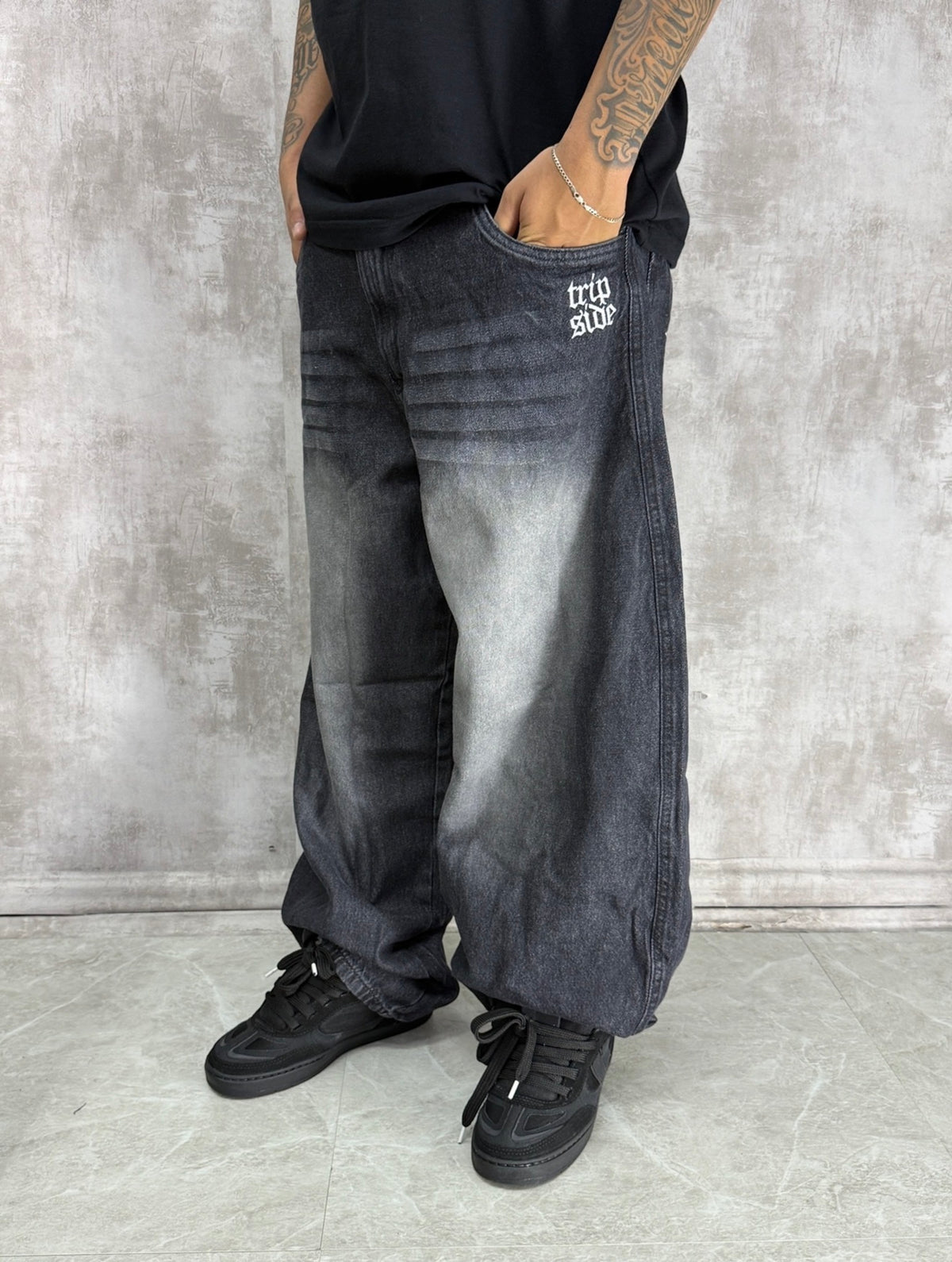 CALÇA JEANS BARREL LANÇAMENTO TRIP SIDE