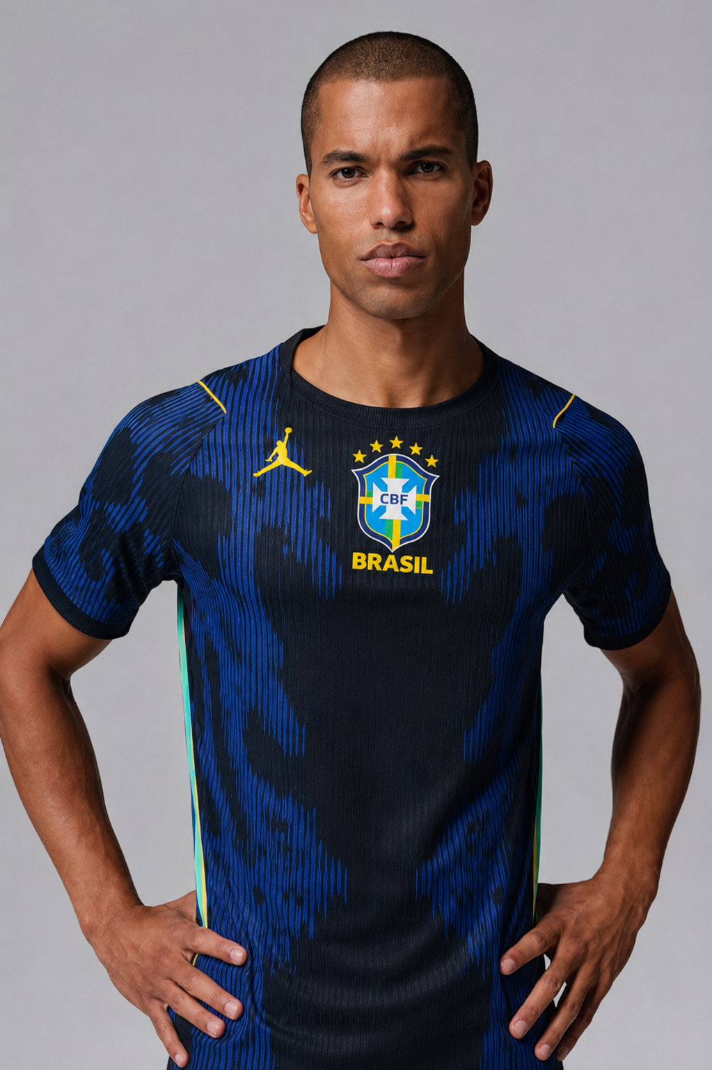 CAMISA BRASIL JOGADOR JORDAN II MASCULINA - AZUL