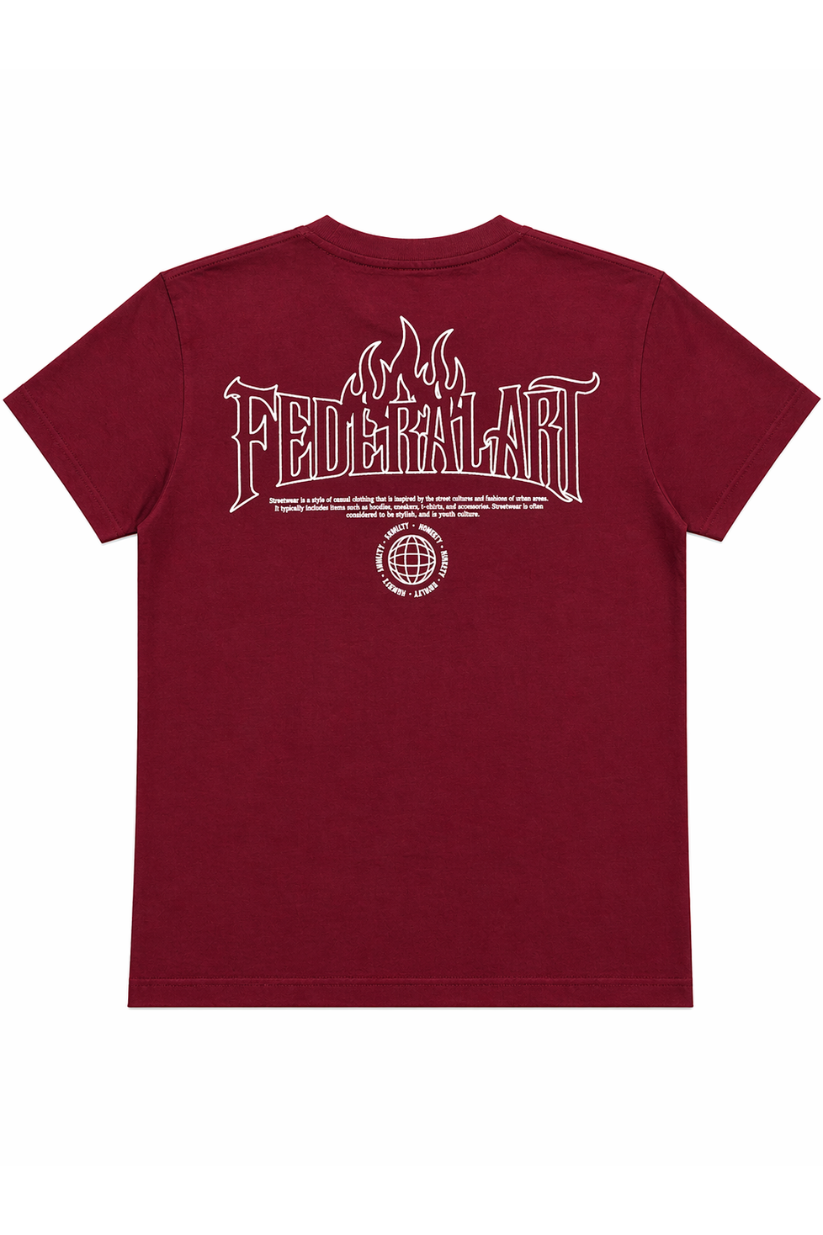 CAMISETA MC JUV 17324 FEDERAL ART BORDO