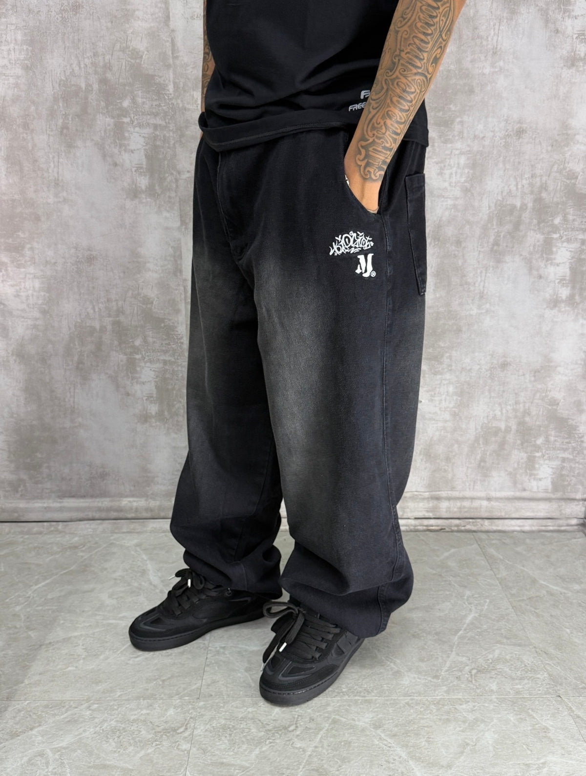 CALÇA JEANS BAGGY COLLAB MASSAKI BIG PLUS SIZE
