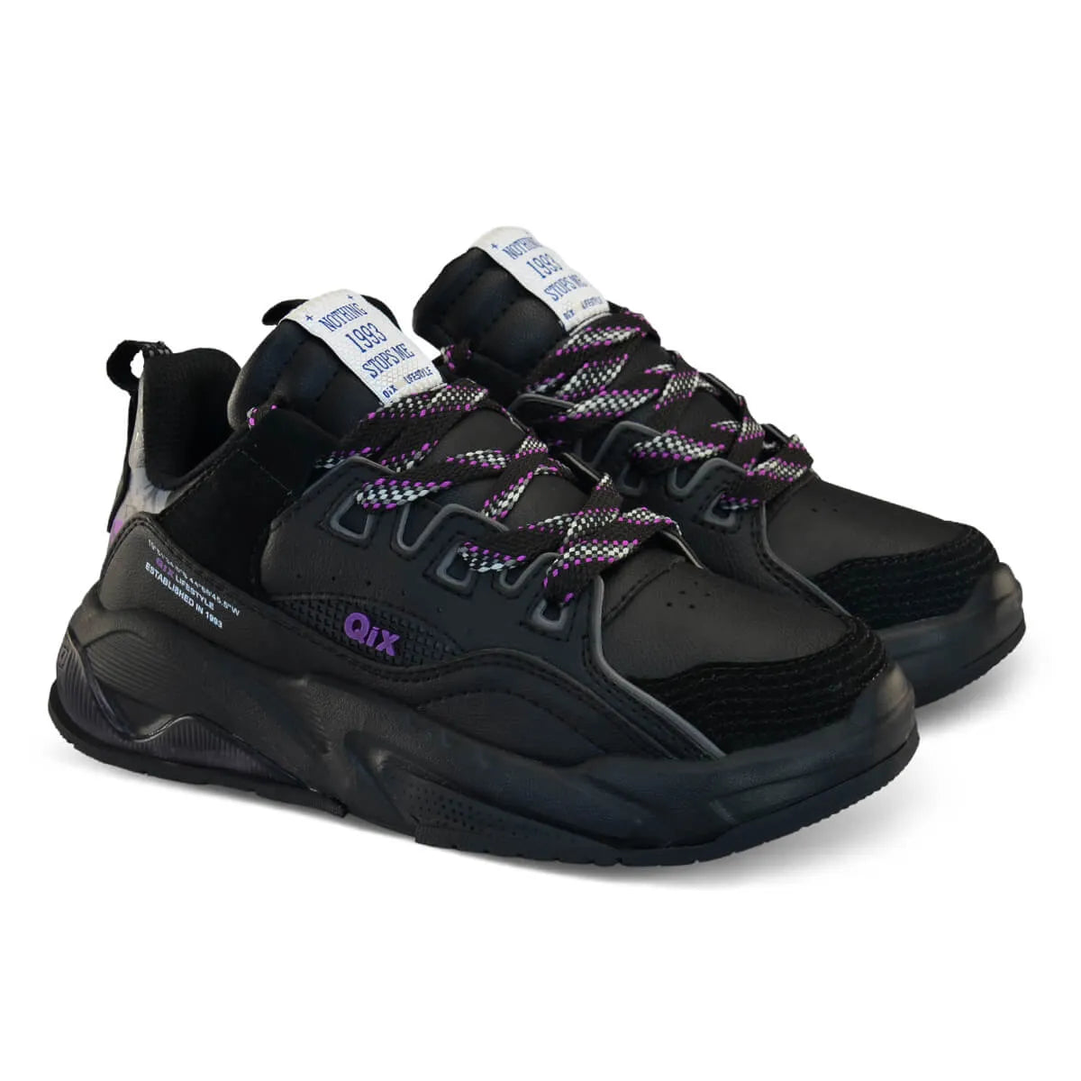 TENIS FEAT AD MASC SINTETICO SOLA TR/PVC QIX 52020025 PRETO/UVA
