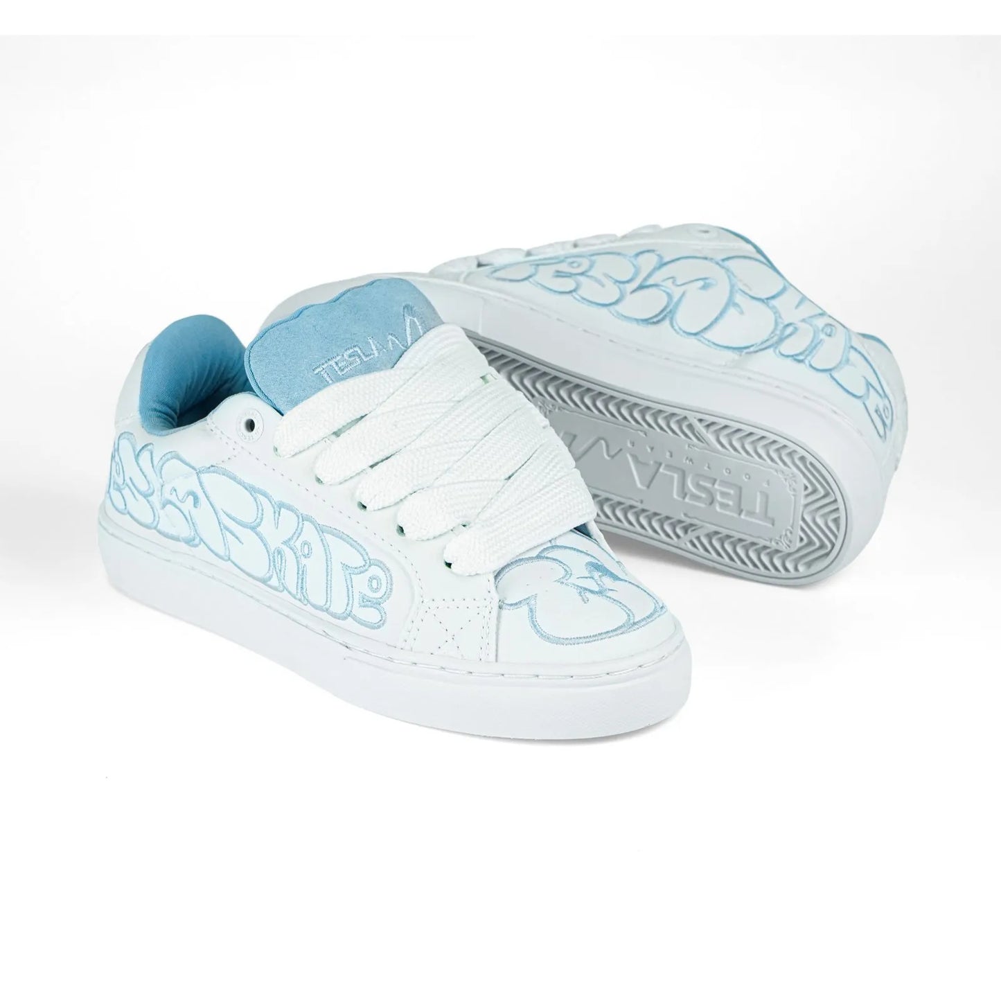 TÊNIS TESLA HERTZ ART - WHITE BLUE