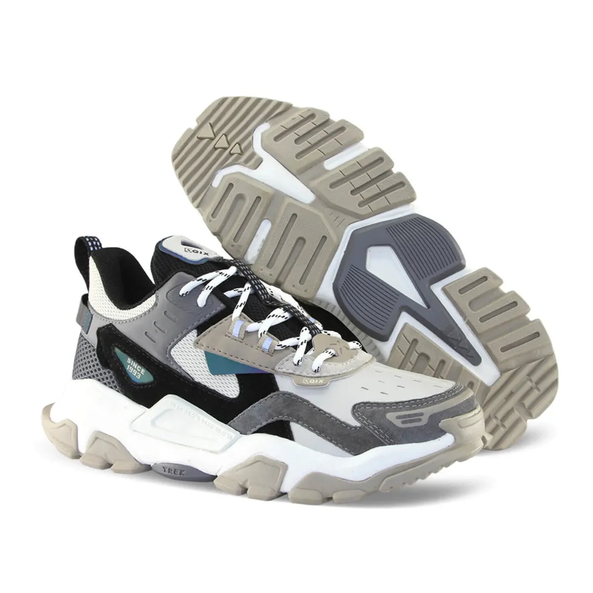 TENIS TREK AD MASC SINTETICO SOLA TR/PVC QIX 52020009 BEGE/GRAFITE