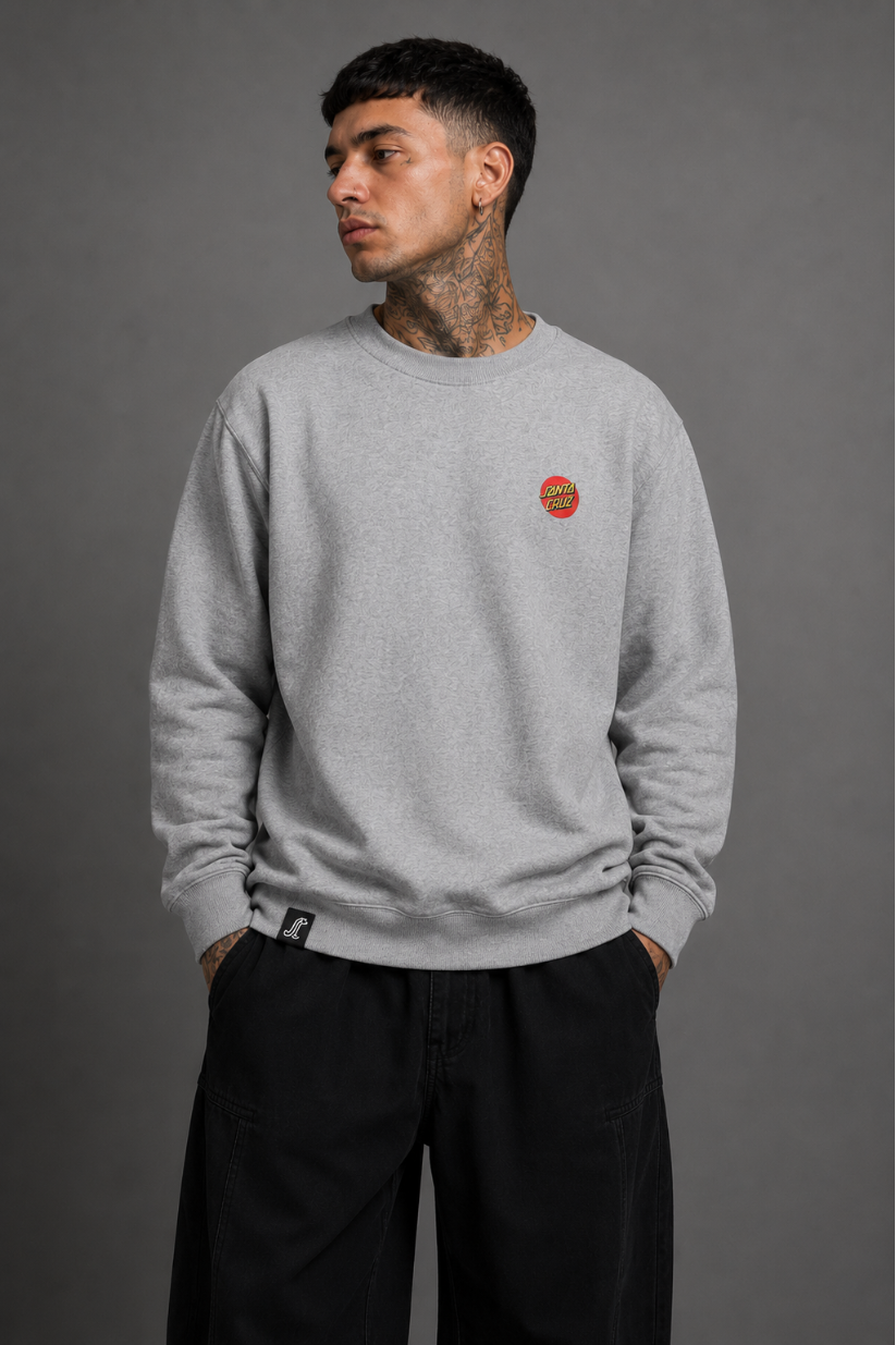 MOLETOM SANTA CRUZ CARECA CLASSIC DOT CHEST CREW