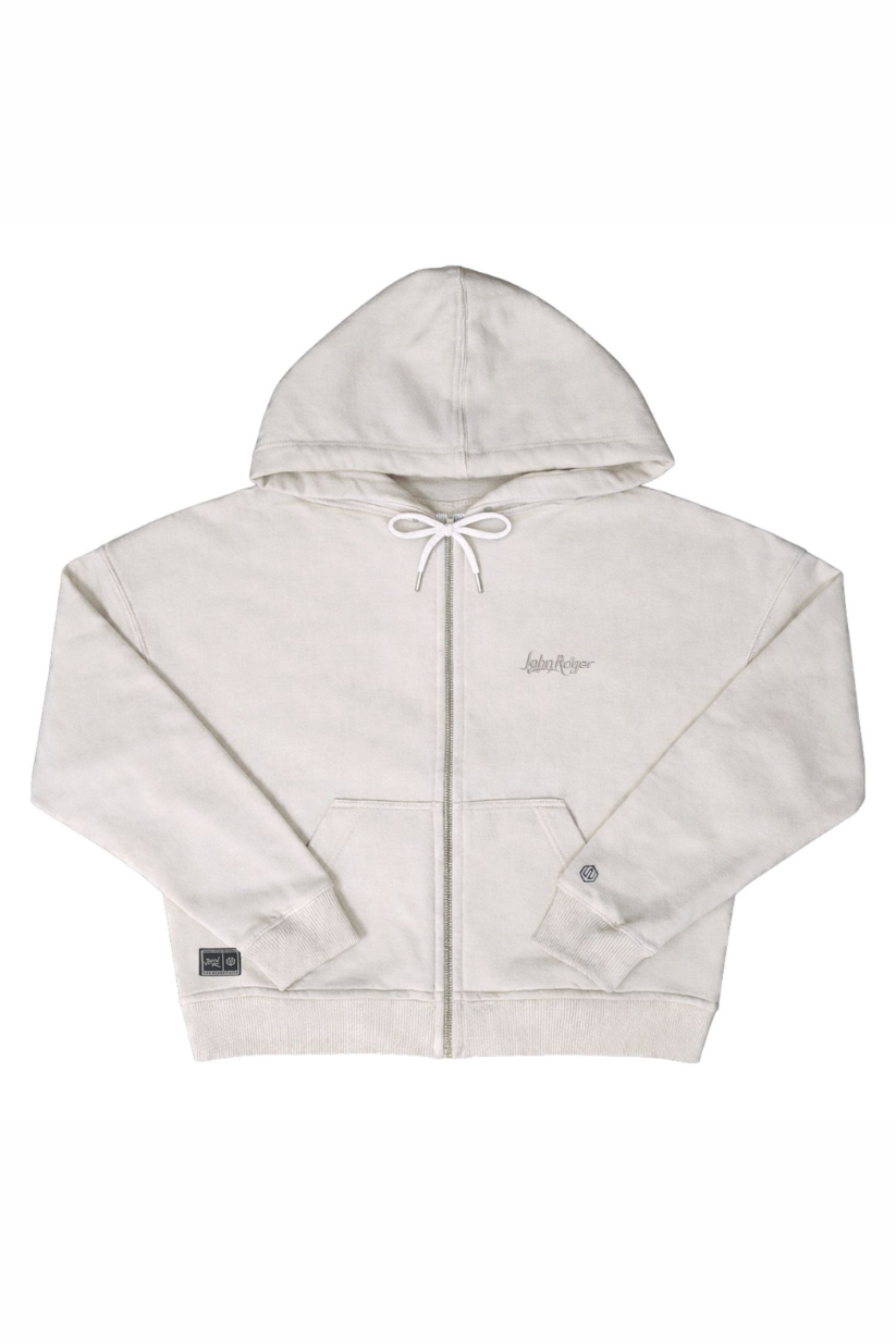 MOLETOM FEM BOXY BORDADO ZIPER JOHN ROGER