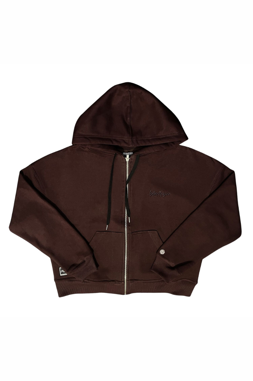 MOLETOM FEM BOXY BORDADO ZIPER JOHN ROGER