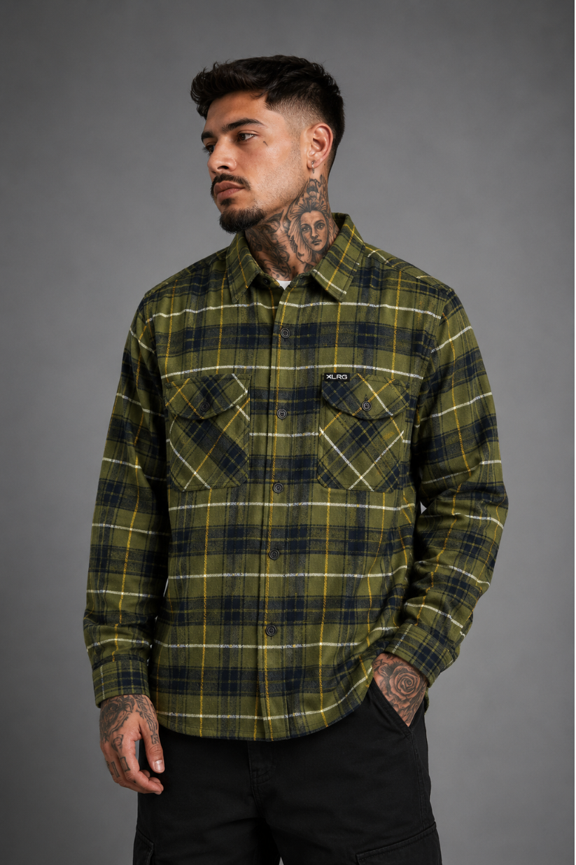 CAMISA LRG XADREZ VERDE JUNINA