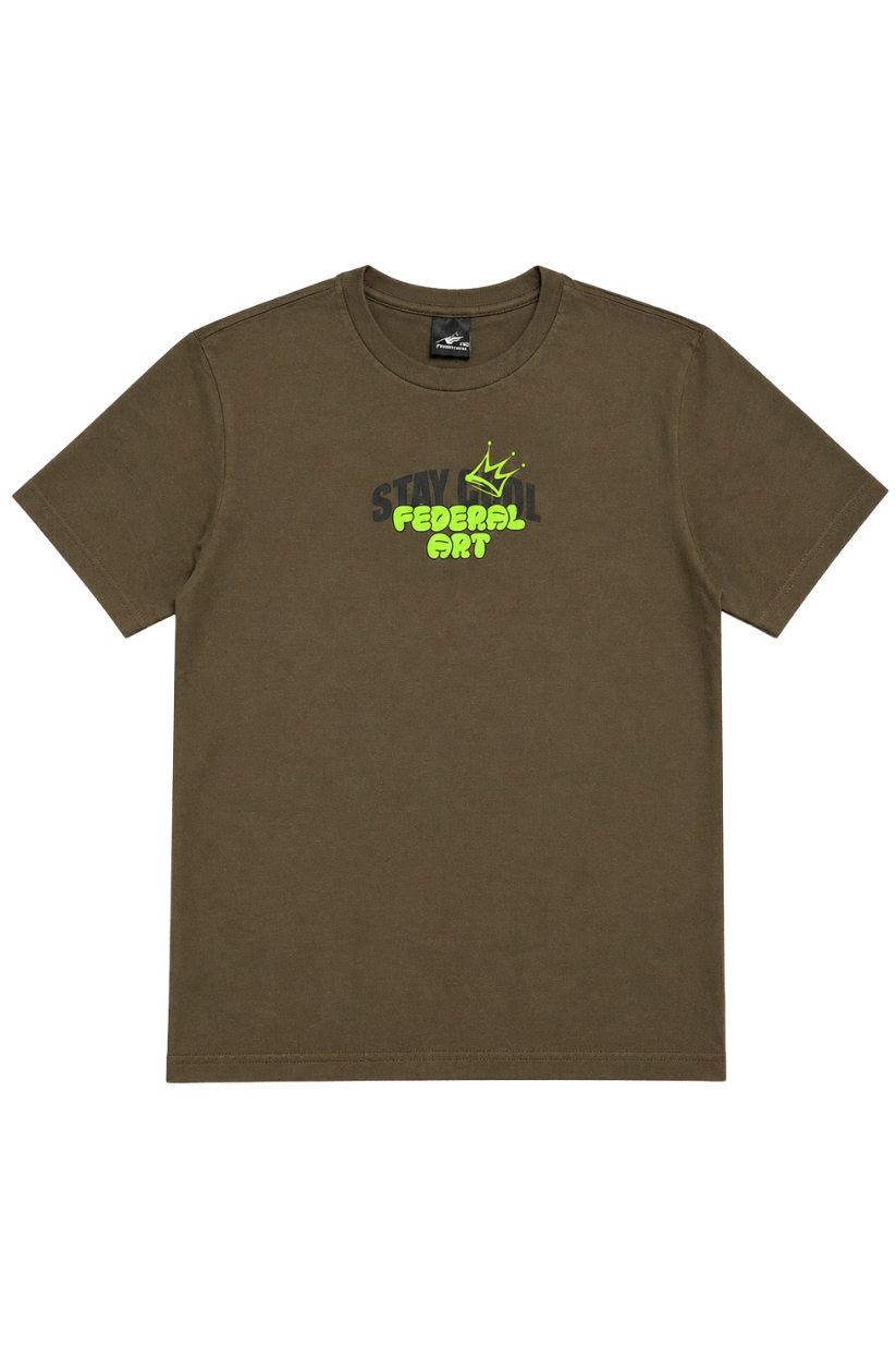 CAMISETA MC JUV 17211 FEDERAL ART MARROM