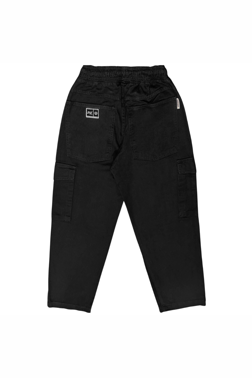 CALÇA JUVENIL ELAST STRAITH CARGO/BLACK STONED JOHN ROGER