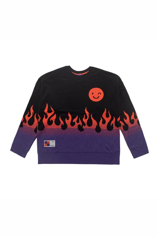 BLUSAO TRICO ORANGE SMILE FLAME