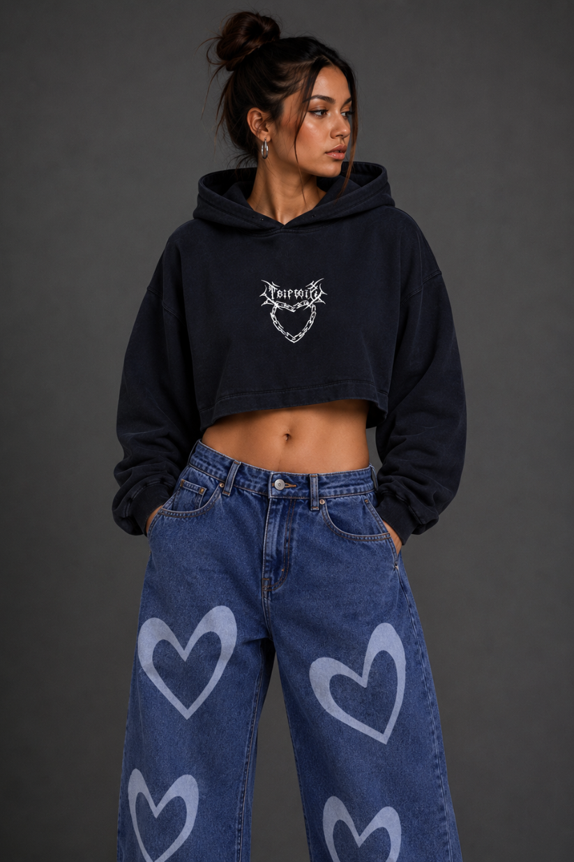 CROPPED MOLETOM FEMININO CAPUZ TRIPSIDE REF: MC03