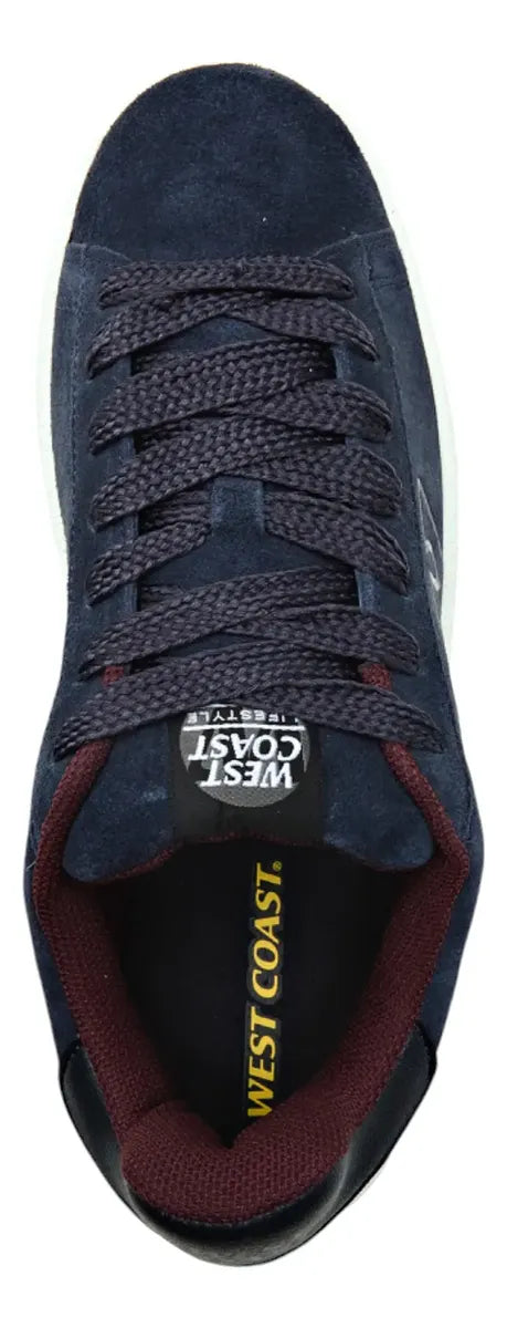 TENIS WEST COAST COURO 10 WC-65 VINTAGE SUEDE NAVY/WINE/WHITE 313032