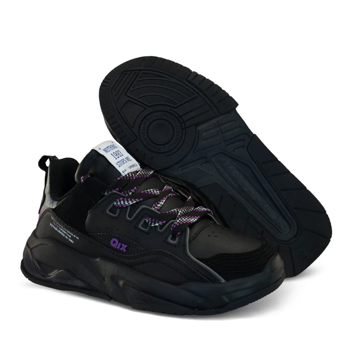 TENIS FEAT AD MASC SINTETICO SOLA TR/PVC QIX 52020025 PRETO/UVA