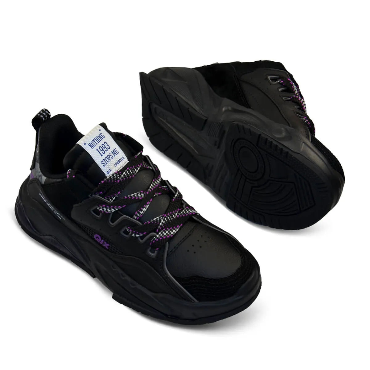 TENIS FEAT AD MASC SINTETICO SOLA TR/PVC QIX 52020025 PRETO/UVA