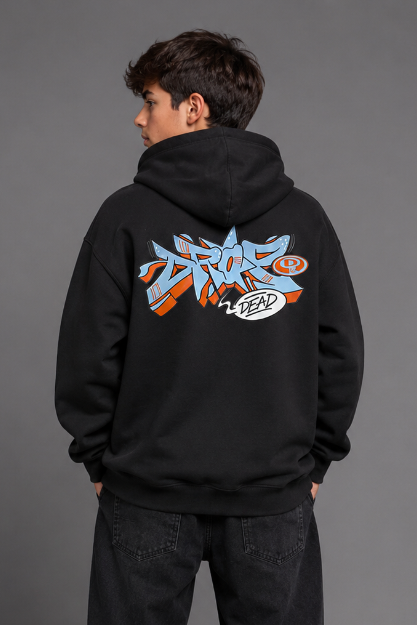 MOLETOM CANGURU FECHADO DROPDEAD JUVENIL GRAFITTI