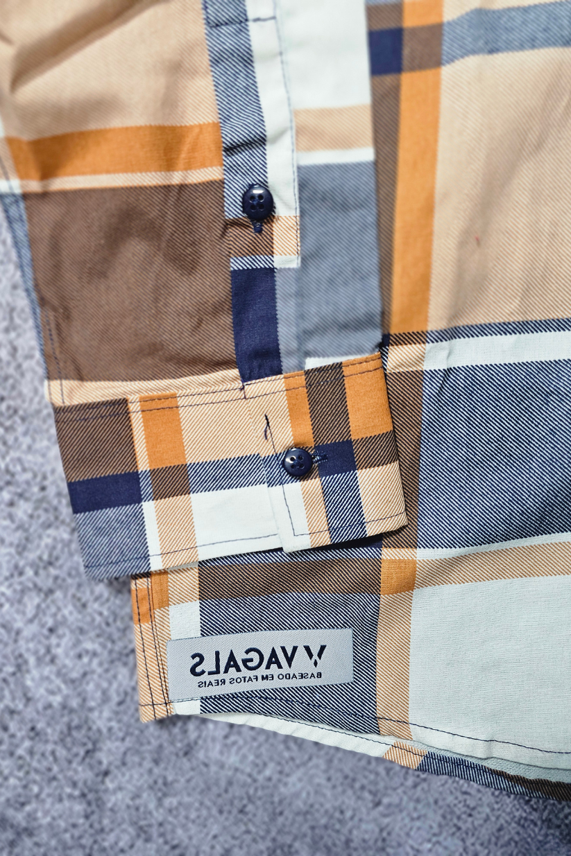 CAMISETA VAGALS MANGA XADREZ JUNINA
