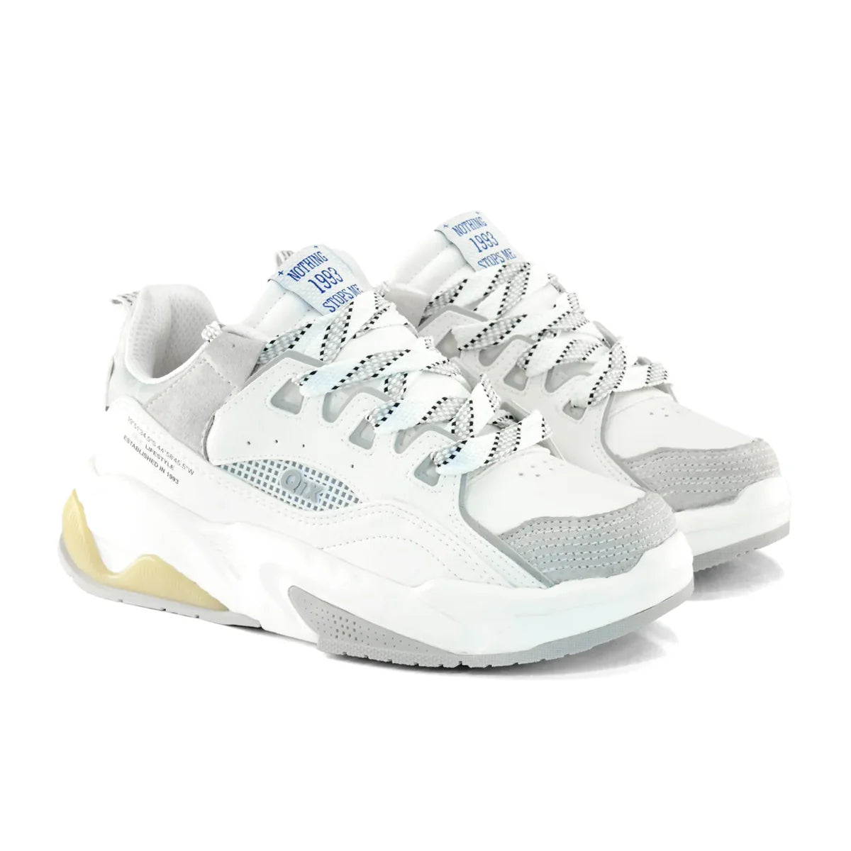 TENIS FEAT AD MASC SINTETICO SOLA TR/PVC QIX 52020025 BRANCO/CINZA