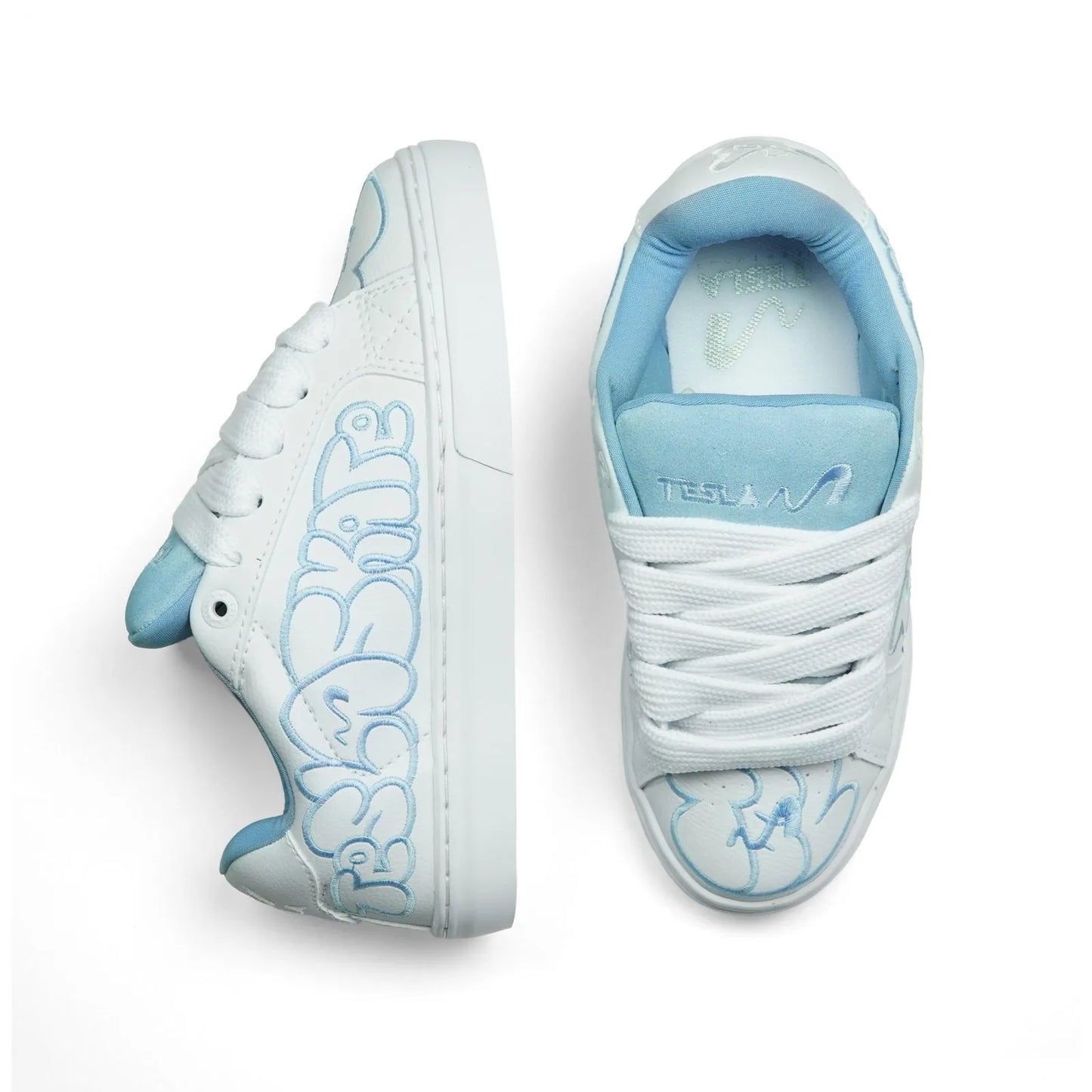 TÊNIS TESLA HERTZ ART - WHITE BLUE