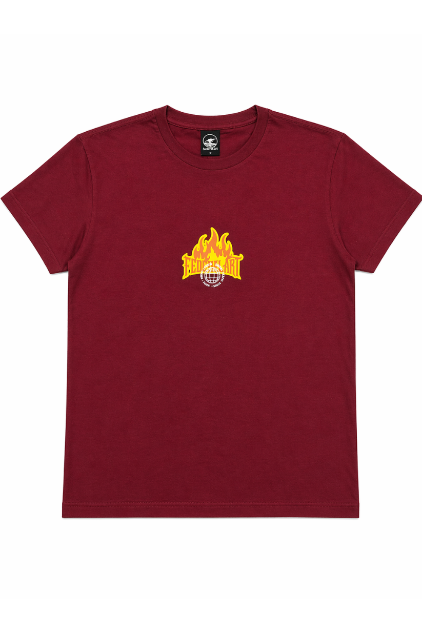 CAMISETA MC JUV 17324 FEDERAL ART BORDO